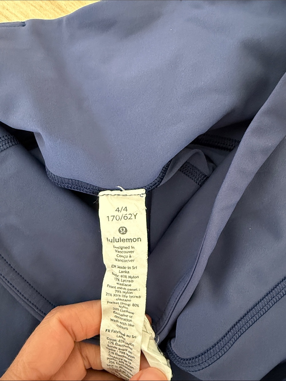 lululemon athletica Navy Blue High-Waist Leggings with Chevron Detail - Picture 3 of 3